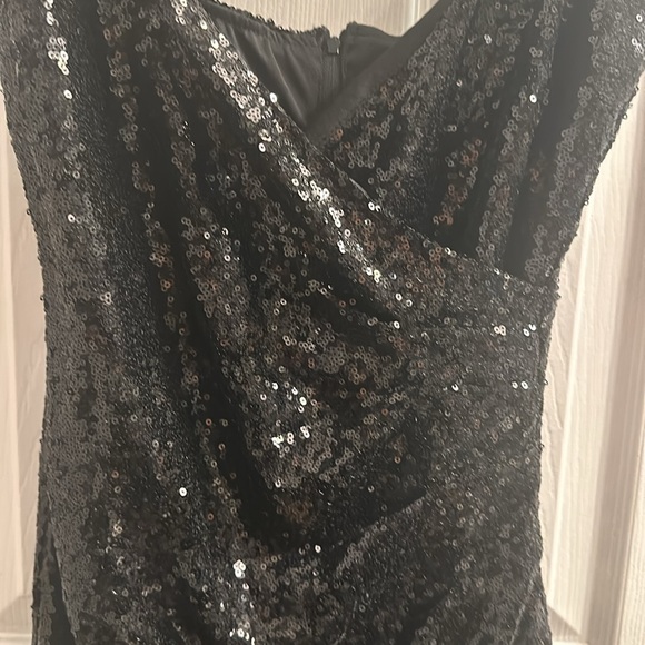 Size 9 cocktail or evening gown formal summer in black sequins - Picture 3 of 9